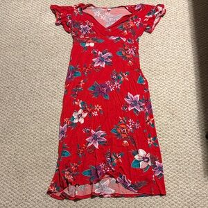 Old Navy Floral Red Dress